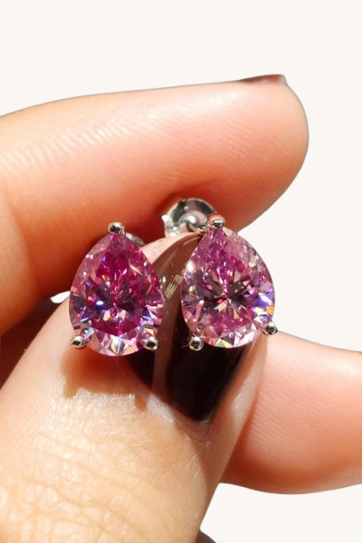 Moissanite Teardrop Earrings