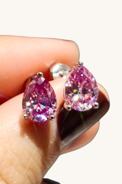 Moissanite Teardrop Earrings