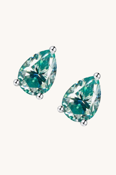 Moissanite Teardrop Earrings