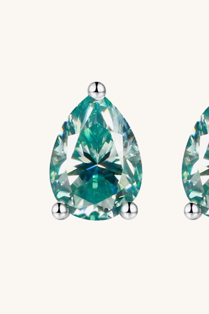 Moissanite Teardrop Earrings