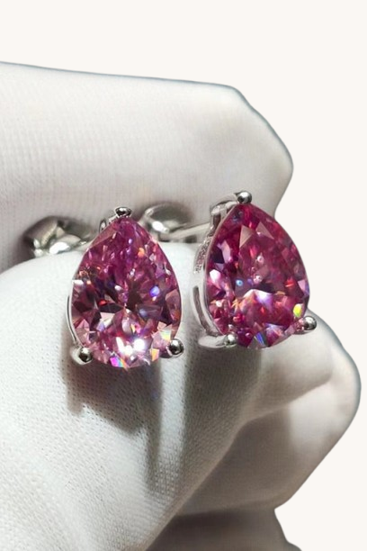 Moissanite Teardrop Earrings