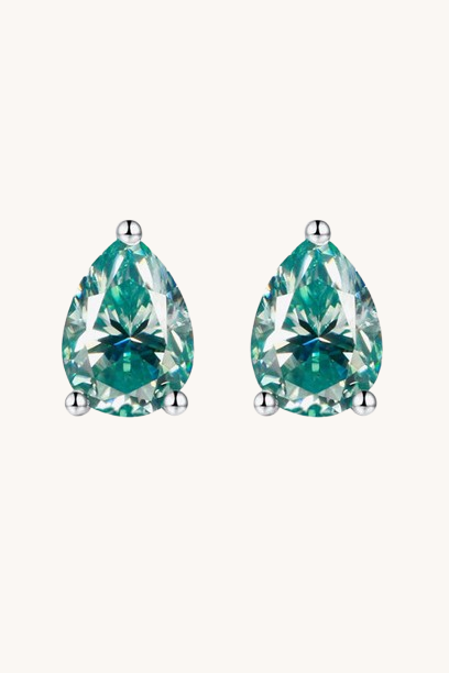 Moissanite Teardrop Earrings
