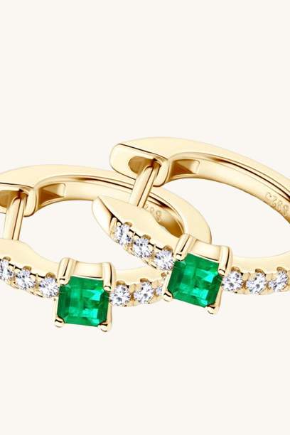 Emerald Stud Earrings