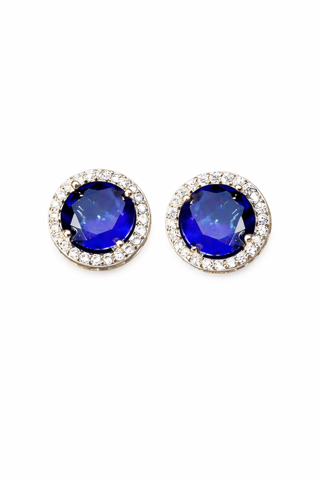 Contrast Moissanite Stud Earrings