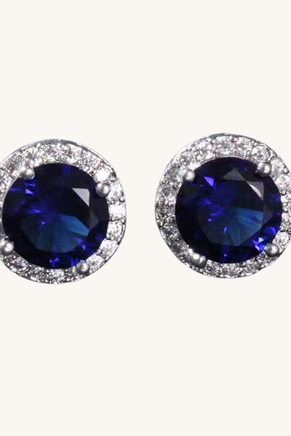 Contrast Moissanite Stud Earrings